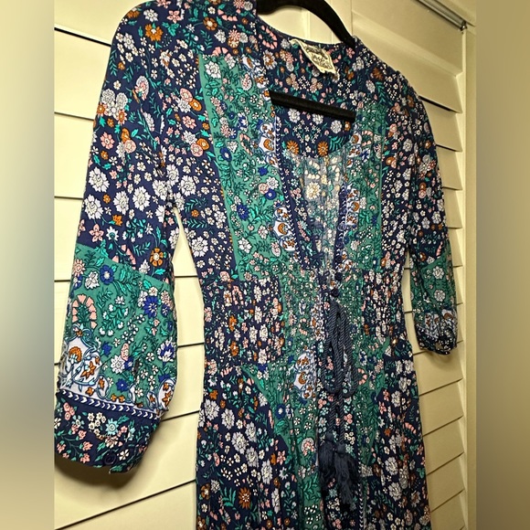 JAASE Boho Floral Button Down Maxi Dress S Beautiful!!! - Picture 7 of 11